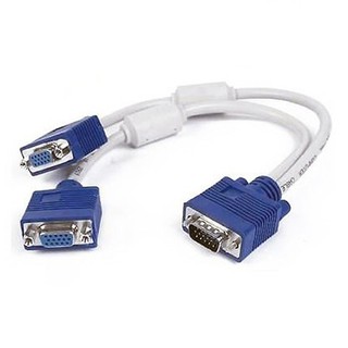 CABLE Y VGA 1M/2F 30CM (หัวน้ำเงิน)