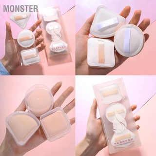 รองพื้นชนิดน้ำ ฟองน้ำแต่งหน้า ชุดพัฟสามเหลี่ยมเปียกและแห้ง Marshmallow Air Cushion Puff