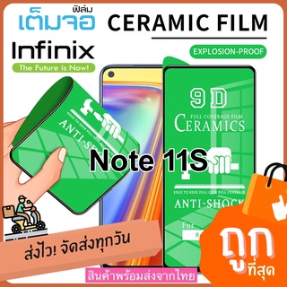 ฟิล์ม เซรามิกตกไม่แตก   บิดได้งอได้ กันรอย มีแบบใสและด้าน ยืดหยุ่น สำหรับ Infinix Note 11S