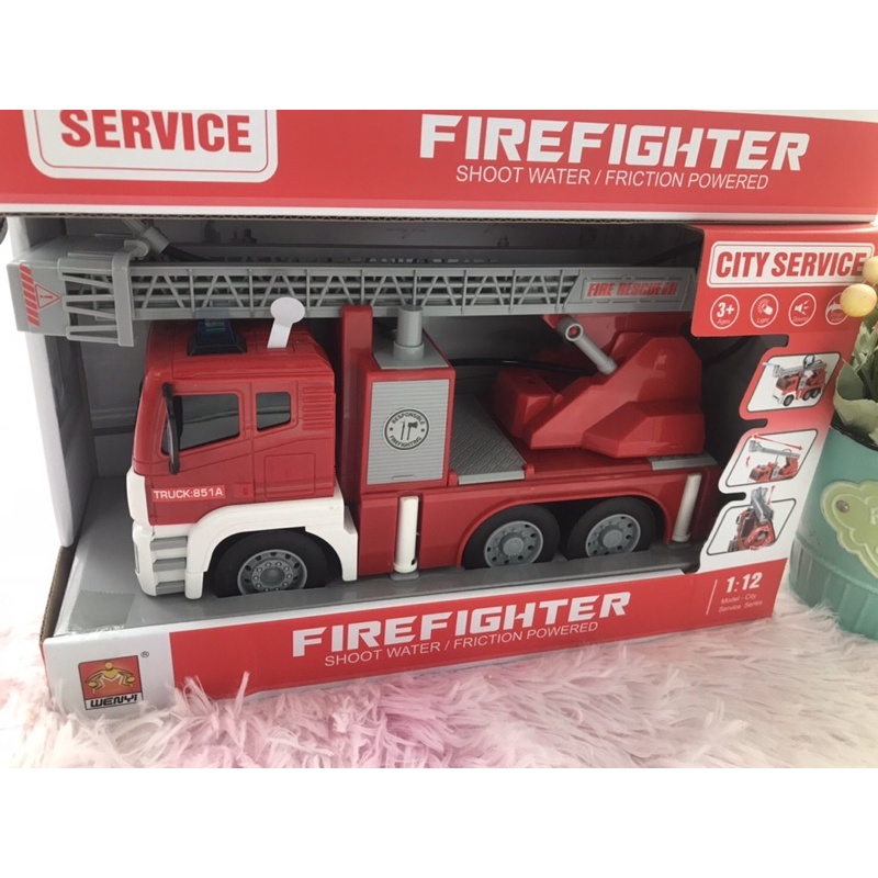 ของเล่นเด็ก รถดับเพลิง รถสีแดง รถของเล่น รถดับเพลิงเด็ก Fire Car ของขวัญ