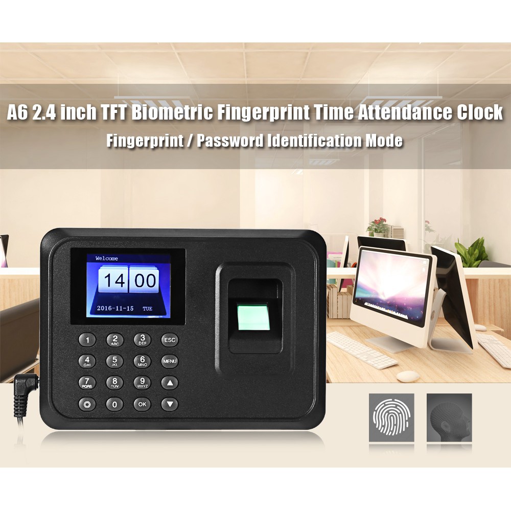 เครื่องสแกนลายนิ้วมือ พร้อมส่ง รุ่นยอดนิยม Fingerprint Time Attendance ลงเวลา ของแท้รับประกัน1ปี