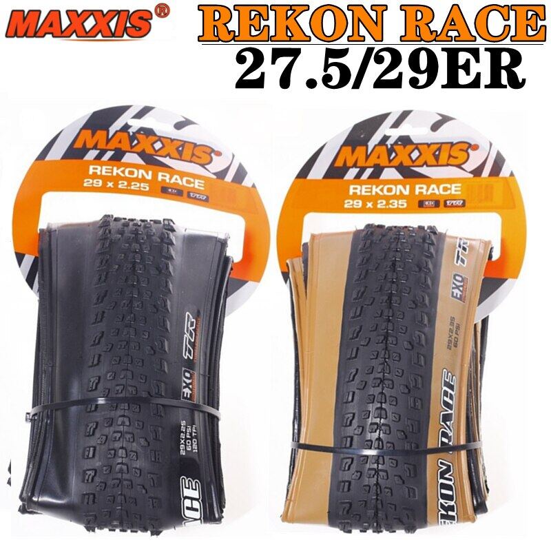 MAXXIS REKON 29*2.4WT EXO TR จักรยานเสือภูเขายาง Tubeless REKON RACE 29x2.25 27.5x2.25 ขอบสีเหลืองพั
