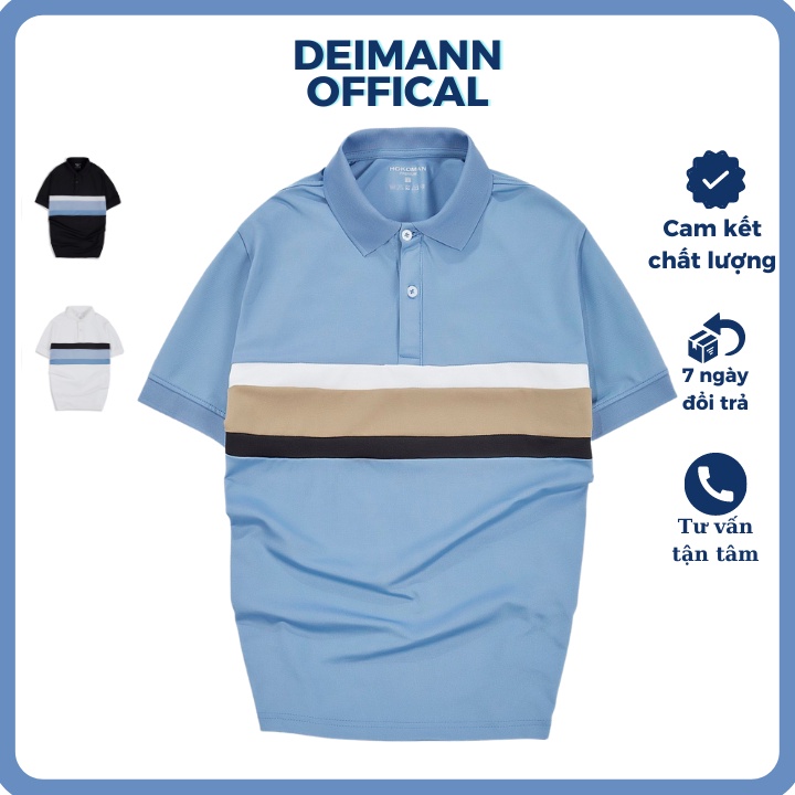 เสื้อโปโลผู้ชาย เดมันน์ เสื้อยืดผู้ชายคอปกสวยคุณภาพสูงทําจากผ้าจรเข้ยืด asn3ม