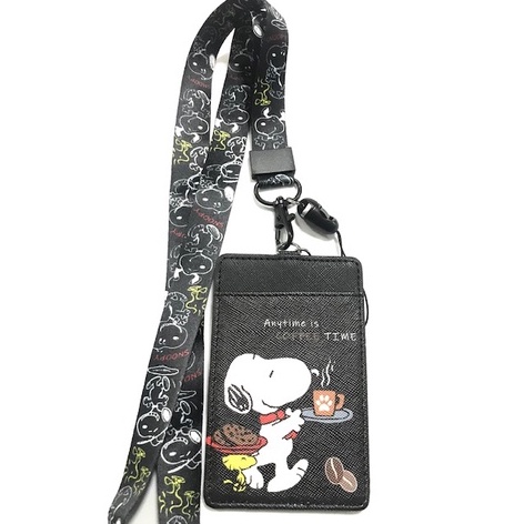 SNP BB  สายคล้องคอ สายคล้องบัตร ที่ใส่บัตร พร้อมสายคล้องคอ ลาย SNOOPY  งานดี สวยงาม สำหรับ บัตร 6x8 