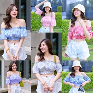 crop..shop เสื้อครอป 2เเนวสุดน่ารัก สม็อตปาดไหล่ ผ้าสวย งานน่ารักมาก คุณหนูสุดๆ ดีเกินต้าน ปังไม่ไหวจ้า