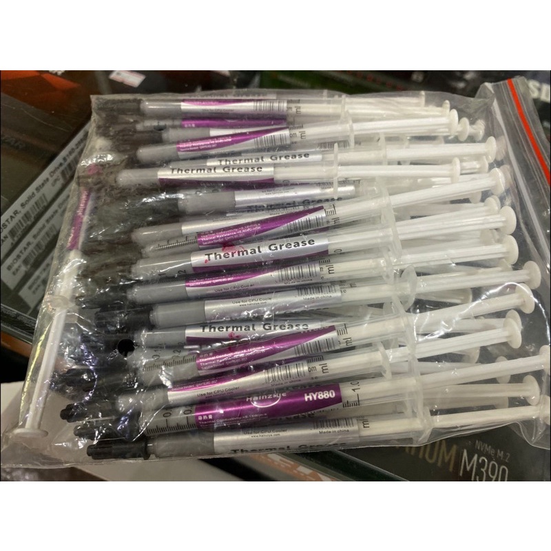 Halnziye HY-880 High Perfomance CPU Thermal Paste HeatSink Compound พร้อมหลอดฉีด 0.5 กรัม