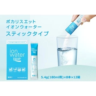 Pocari Sweat Ion Water Powder Stick Type (5.4g*8) ผงเกลือแร่ไอออนอีเล็กโทรไลต์ โพคาริสเวทผสมน้ำ 5.4g 8ห่อ ผสมน้ำ180มล