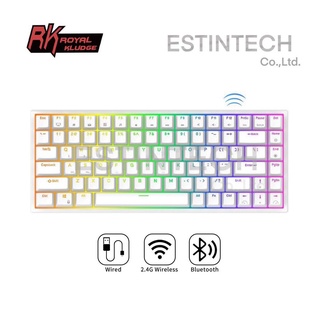 Keyboard (คีย์บอร์ด) Royal Kludge RK84 RGB Hot Swap 3 mode ไร้สาย บลูทูธและมีสาย เปลี่ยนสวิตซ์ได้ ของใหม่ประกัน 6 เดือน