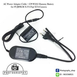 แบตดัมมี่ แบตกระสือ AC Power Adapter Cable + CP-W235 Dummy Battery for FUJIFILM X-T4 Fuji XT4 Camera ประกัน 1 เดือน