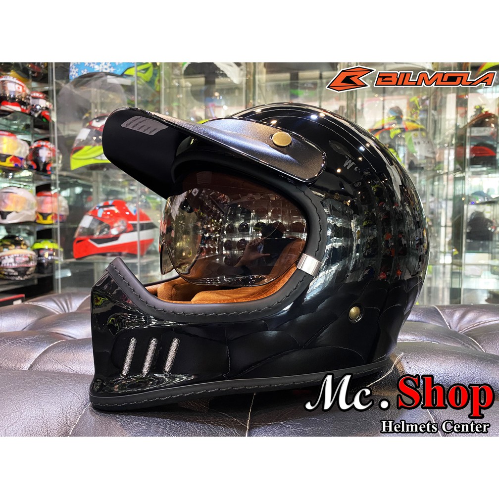 หมวกกันน็อค BILMOLA RX100  PLAIN GLOSSY BLACK