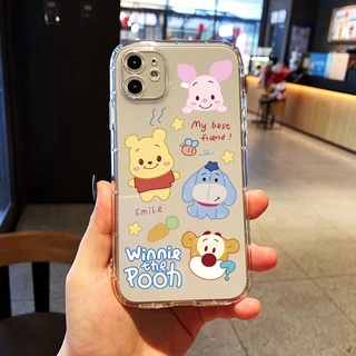 เคสiPhone11 รูปแบบตลก มีความคิดสร้างสรรค์ ฝาครอบป้องกันการตก เคสโทรศัพท์มือถือแบบใส ลายการ์ตูนหมีพูห์น่ารัก สําหรับ เคสไอโฟน11 โทรศัพท์ ip i 6s 7 8 plus 11 เคสไอโฟน 13 เคสไอโฟน 12 pro max mini เคสไอโฟน7พลัส xs XR iPhone case เคสโทรศัพท์