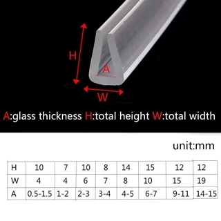 in stockBLOOMZO 2 เมตรเทปปิดผนึกประตูอาบน้ําทนทานยางรูปตัว U หลายขนาดกระจก Protector Trim