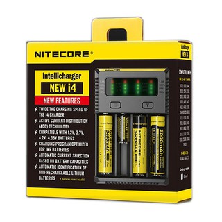 เครื่องชาร์จอัจฉริยะ SYSMAX Nitecore New i4 Charger ชาร์จแบต Li-Ion, Ni-Cd, Ni-MH 2-ช่อง