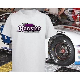 สตรีทแฟชั่น เสื้อยืด Racing Sport [สีขาว / สีเทา] [HOOSIER RACING TIRE]คอกลม