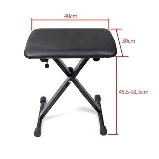 เก้าอี้เปียโน เก้าอี้เปียโน แบบพับได้ Piano Chair ม้านั่งพับแบบพกพาเก็บได้ ม้านั่ง Piano Chair ขาทรง X ปรับระดั