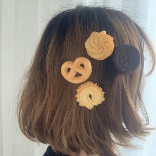 cute cookie side clip hairpin