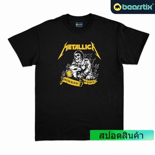 TSHIRTฝ้ายTshirtคอลูกเรือcrew neckBearstix - เสื้อยืด Metallica Rider - Metallic Band Shirt - เสื้อยืดสตรีท - เสื้อยืดเม