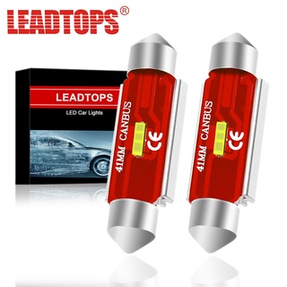 Leadtops T10 Festoon Canbus 31 มม. 36 มม. 39 มม. 41 มม. W5W โคมไฟติดภายในรถยนต์โคมไฟอ่านหนังสือ 2 ชิ้น