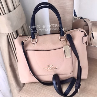 🌟พร้อมส่ง🌟COACH EMMA SATCHEL กระเป๋าสะพาย ทรงสวย หนังทั้งใบ