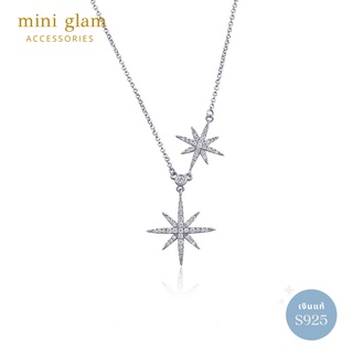 Miniglam Stellar Star Pendant Necklace สร้อยคอจี้คริสตัลรูปดาวเงินแท้ S925