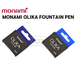 หมึกเติมปากกาหมึกซึม Monami OLIKA หมึกหลอด สีน้ำเงิน / สีกรม บรรจุ 5 หลอด หลอดหมึก เติมปากกาหมึกซึม เติมปากกาคอแร้ง