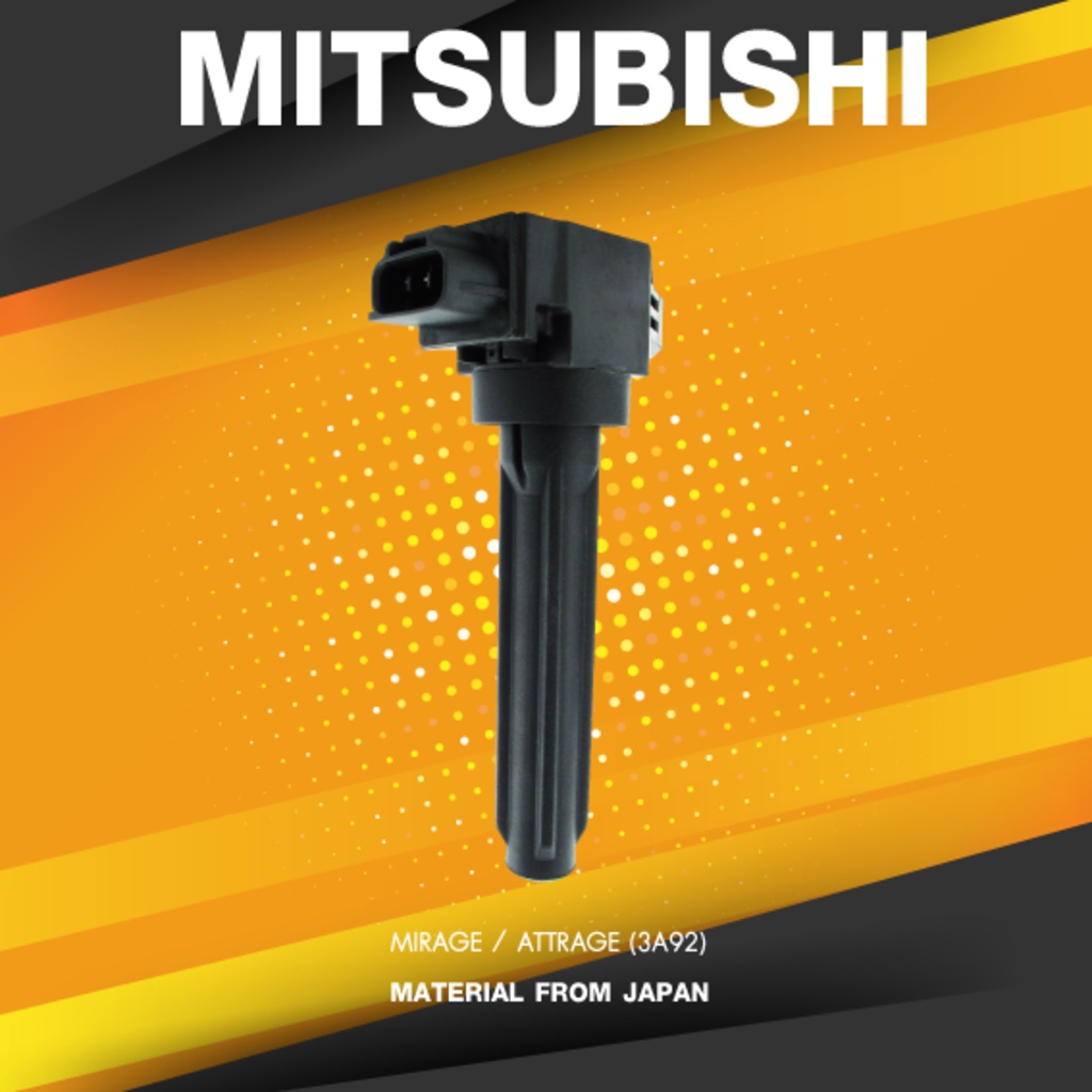 SURES ( ประกัน 1 เดือน ) คอยล์จุดระเบิด MITSUBISHI - MIRAGE / ATTRAGE - SCM-677 - MADE IN JAPAN - คอ