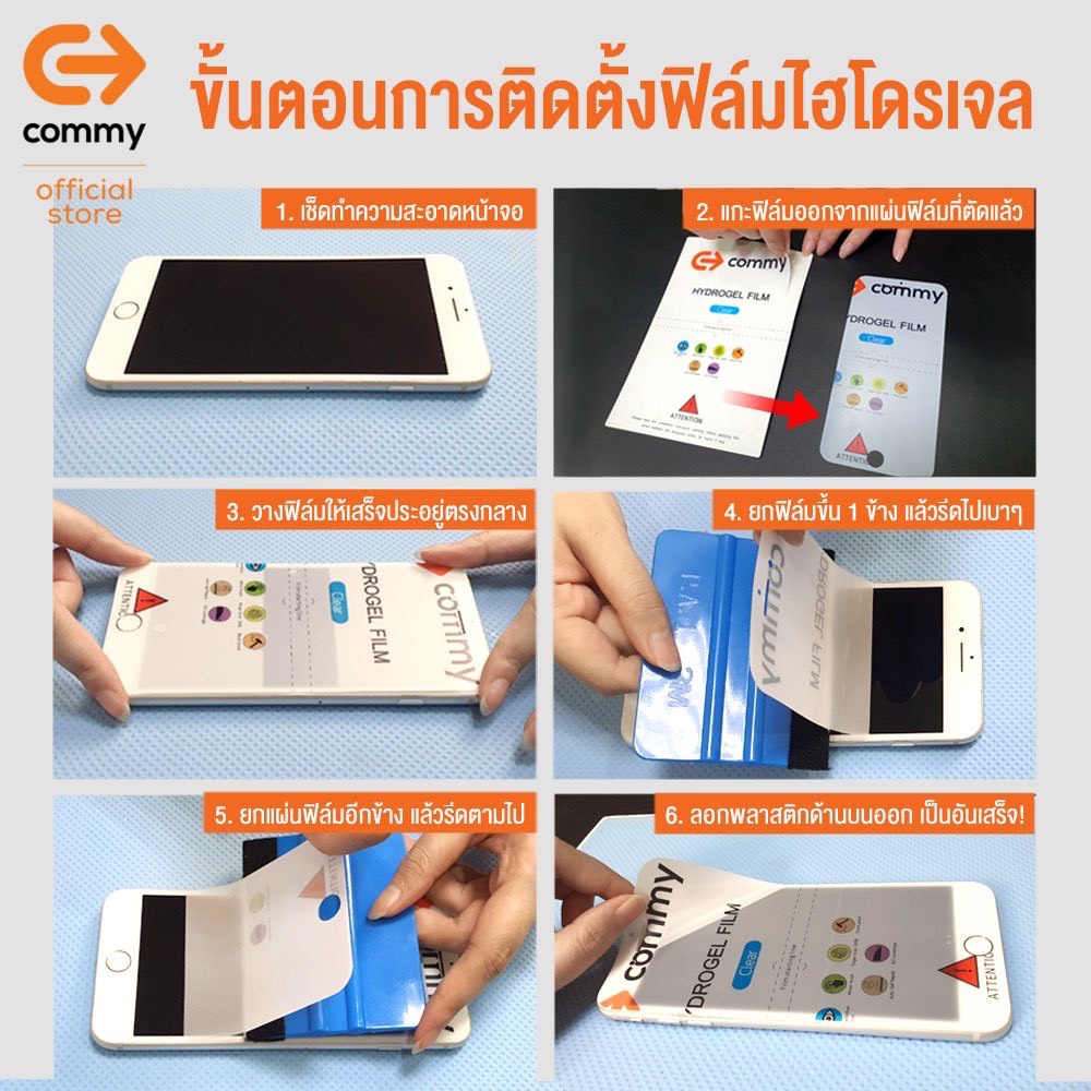 COMMY ฟิล์มไฮโดรเจล nubia Red Magic 7 / Red Magic 6 Pro / Redmagic 6R / Redmagic 6 / Redmagic 5S / Redmagic 5G #6