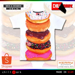 เสื้อยืดลายโดนัท Chilldark เสื้อยืด ชาย หญิง พร้อมส่ง