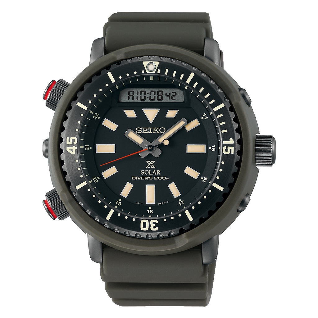Karnvera Shop นาฬิกาข้อมือผู้ชาย Seiko Prospex"Arnie" Re-Issue Sports Solar Diver's 200M Silicone Band Watch SNJ031P1