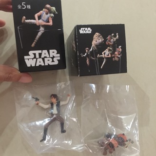 ขายคู่ค่ะ ตัวเกาะแก้ว Start war แท้ พร้อมส่ง vintage  หายาก ตัว Han solo และ Ewok