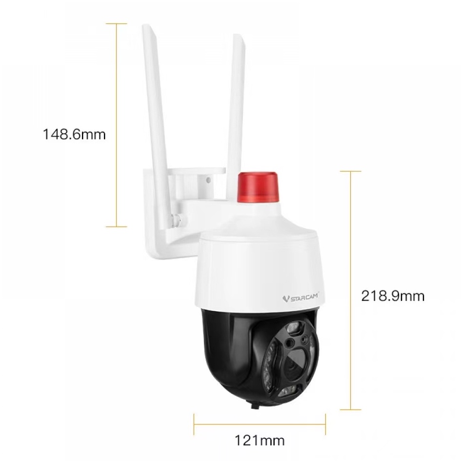 Vstarcam CG668/CG664 ( ใส่ซิมได้ 3G/4G ) กล้องวงจรปิดไร้สาย Outdoor ความละเอียด 3MP(1296P) ภาพสี มีAI+ สัญญาณเตือน