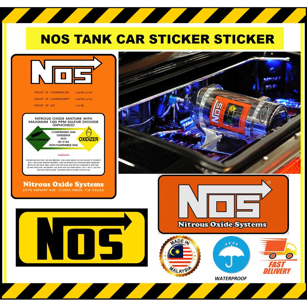 สติ๊กเกอร์ NOS TANK .กันน้ํา,glossy,outr,car STICKER