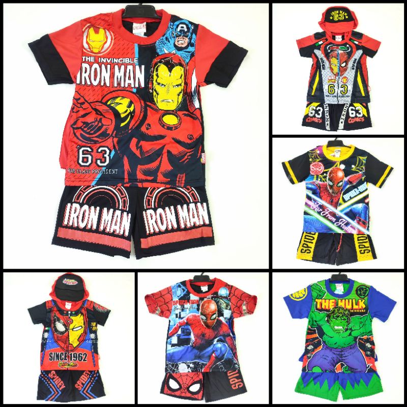 ชุดเด็ก ผ้ามัน(ไฟกระพริบ) ลายลิขสิทธิ์ Marvel , DC