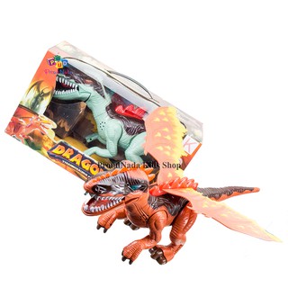 ProudNada Toys ของเล่นเด็กหุ่นยนต์ไดโนเสาร์มีปีก(สีแดง) K DRAGON TYRANNOSAURUS R