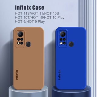 เคสโทรศัพท์มือถือ ซิลิโคนนิ่ม ป้องกันกล้อง แบบดั้งเดิม สําหรับ Infinix HOT 11S 10 Play 11 9 10i 10T 10S 2022