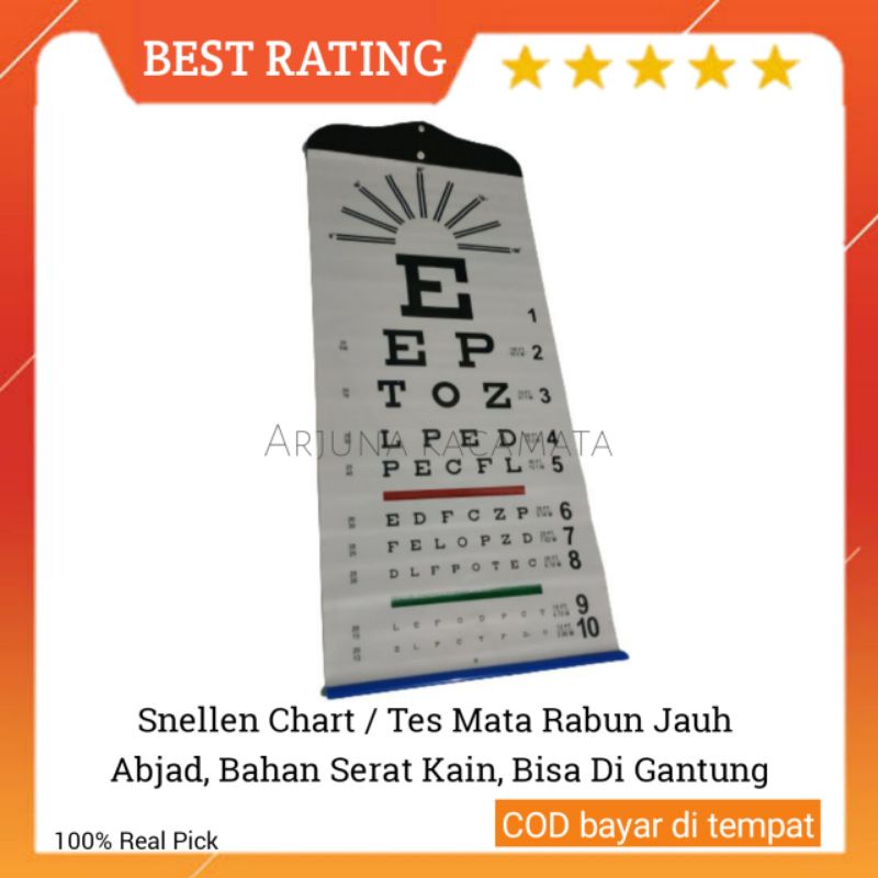 Mata Snellen Chart วัสดุผ ้ าตัวอักษรสามารถแขวนทดสอบตรวจสอบดวงตาสายตาสั ้ นได ้