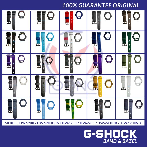 G-SHOCK DW6900 DW6900cc6 DW6930 DW6935 DW6900CB DW6900NB BAND และ BEZEL "bnb" TALI KEPALA ใหม่