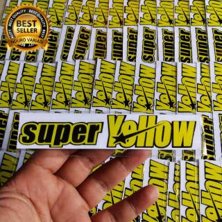 สติกเกอร์ตัด ลายตัวอักษร Super Yellow สำหรับรถมอเตอร์ไซค์ 1 ชิ้น