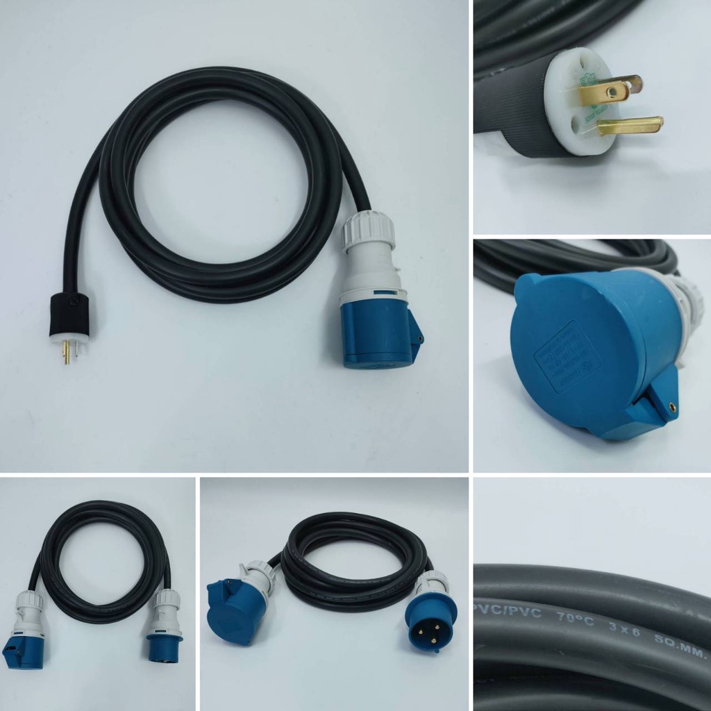 สายไฟตู้โหลด 1เฟส 32A ใช้สายไฟ VCT 3*4Sq.mm IP44 #ซิงเกิ้ลเฟส  #ปลั๊กต่อรถบ้าน32A  #EV #Zencar