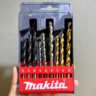 Makita ดอกสว่านเจาะเหล็ก, ไม้, ปูน รุ่น D-16405 (ชุด 9 ตัว)