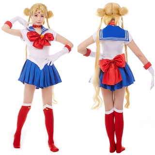 Sailor moon พร้อมส่ง ชุดคอสเพลย์ เซเลอร์มูน tsukino usagi ชุดฮาโลวีน งานรื่นเริง