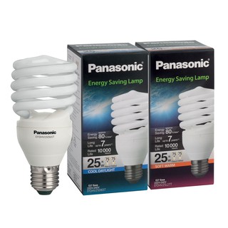 Panasonic หลอดไฟเกลียว 25w พานาโซนิค ทอร์นาโด หลอดตะเกียบ หลอดประหยัดไฟ แสงเดย์ไลท์ Daylight ขั้ว E27