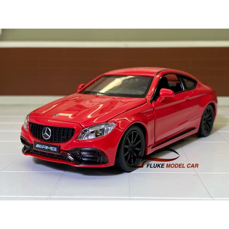 โมเดลรถเหล็ก Benz C63 AMG 1:32 🔥 มีไฟ มีเสียง มีกล่อง มีฐาน 🔥 โมเดลรถ