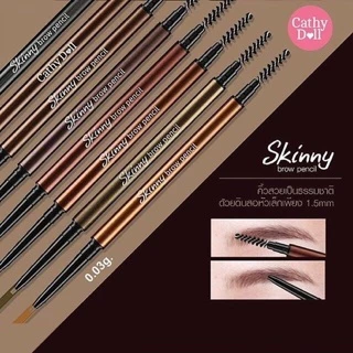 ส่งฟรี/มีไลฟ์ ดินสอเขียนคิ้วสกินนี่หัวเล็ก เคที่ ดอลล์ Skinny Brow Pencil 1.5 mm Cathy Doll Karmart