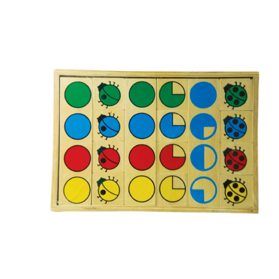 0646จับคู่สี จำนวน และเศษส่วน , ของเล่นไม้, ของเล่นเสริมพัฒนาการ, ของเล่นเด็กอนุบาล, สื่อการสอนเด็กอนุบาล