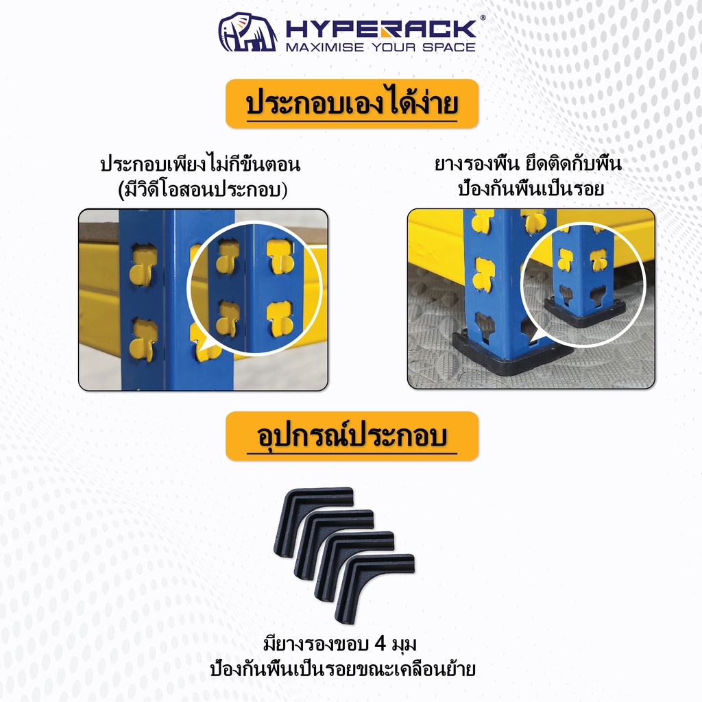 HYPERACK BR จัดส่งฟรี ทั่วประเทศ ชั้นวางสินค้า ชั้นเหล็กวาง ชั้นวาง ...