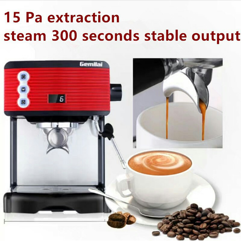 เครื่องชงกาแฟที่บ้าน 15pa สกัดแรงดันสูงบดสดใหม่เครื่องชงกาแฟกึ่งอัตโนมัติขนาดเล็ก