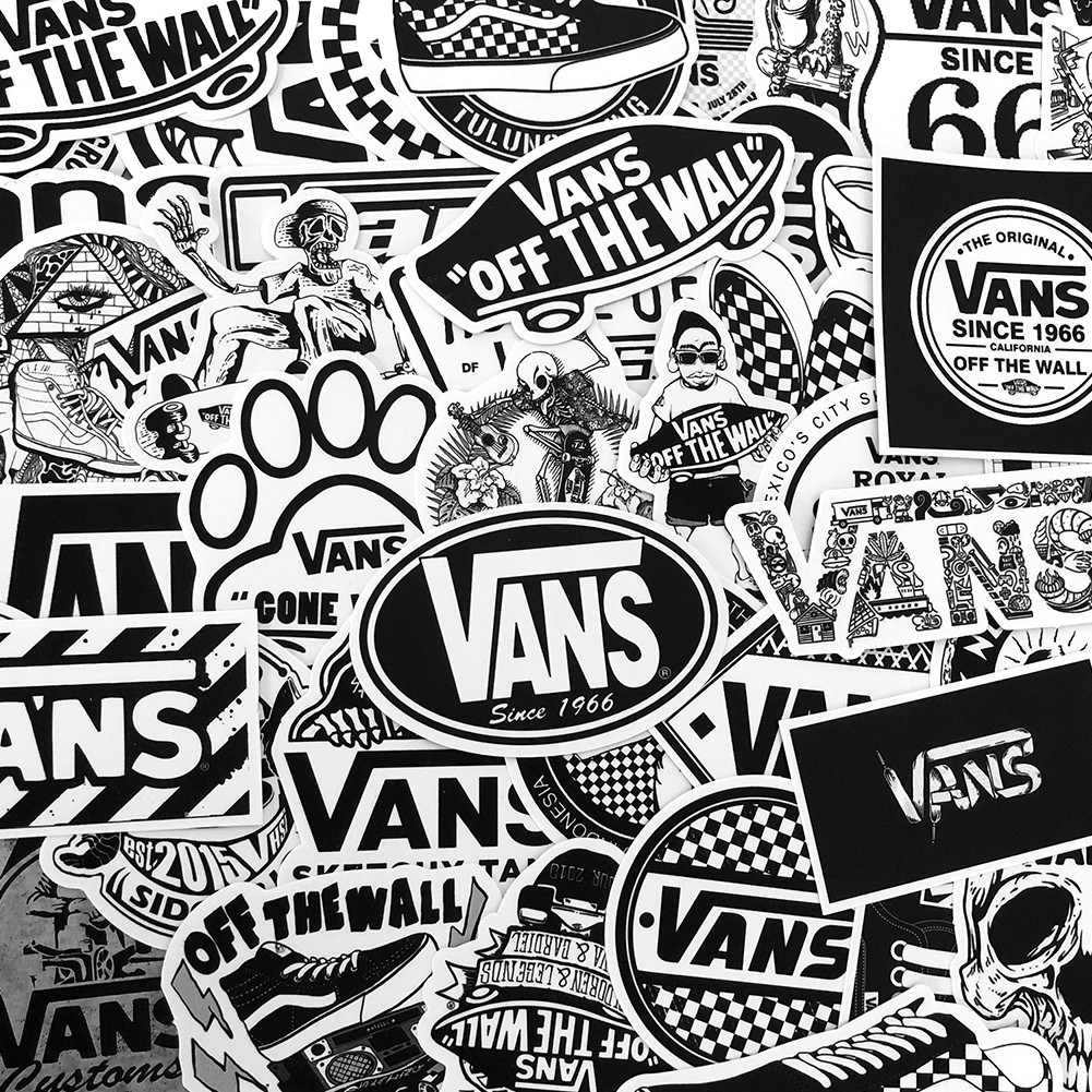 Y&P | VANS สติกเกอร์กันน้ำรูปแบบที่แตกต่างกัน, 50 ชิ้น