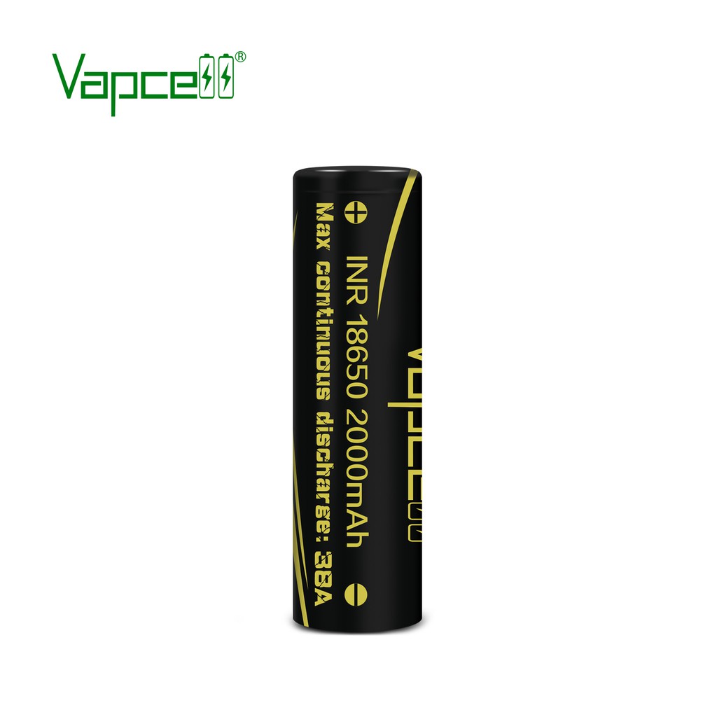 Vapcell 18650 2000mah 38A พลังที่แข็งแกร่งที่สุดสำหรับ 18650 mech mod