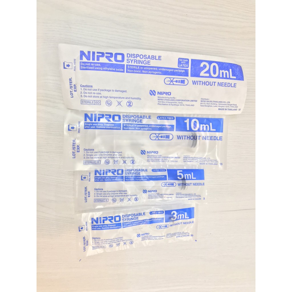 Nipro syringe กระบอกฉีดยา 3ml/5ml/10ml/20ml